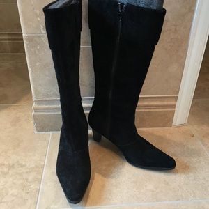 NWOT Sexy Black Suede Boots